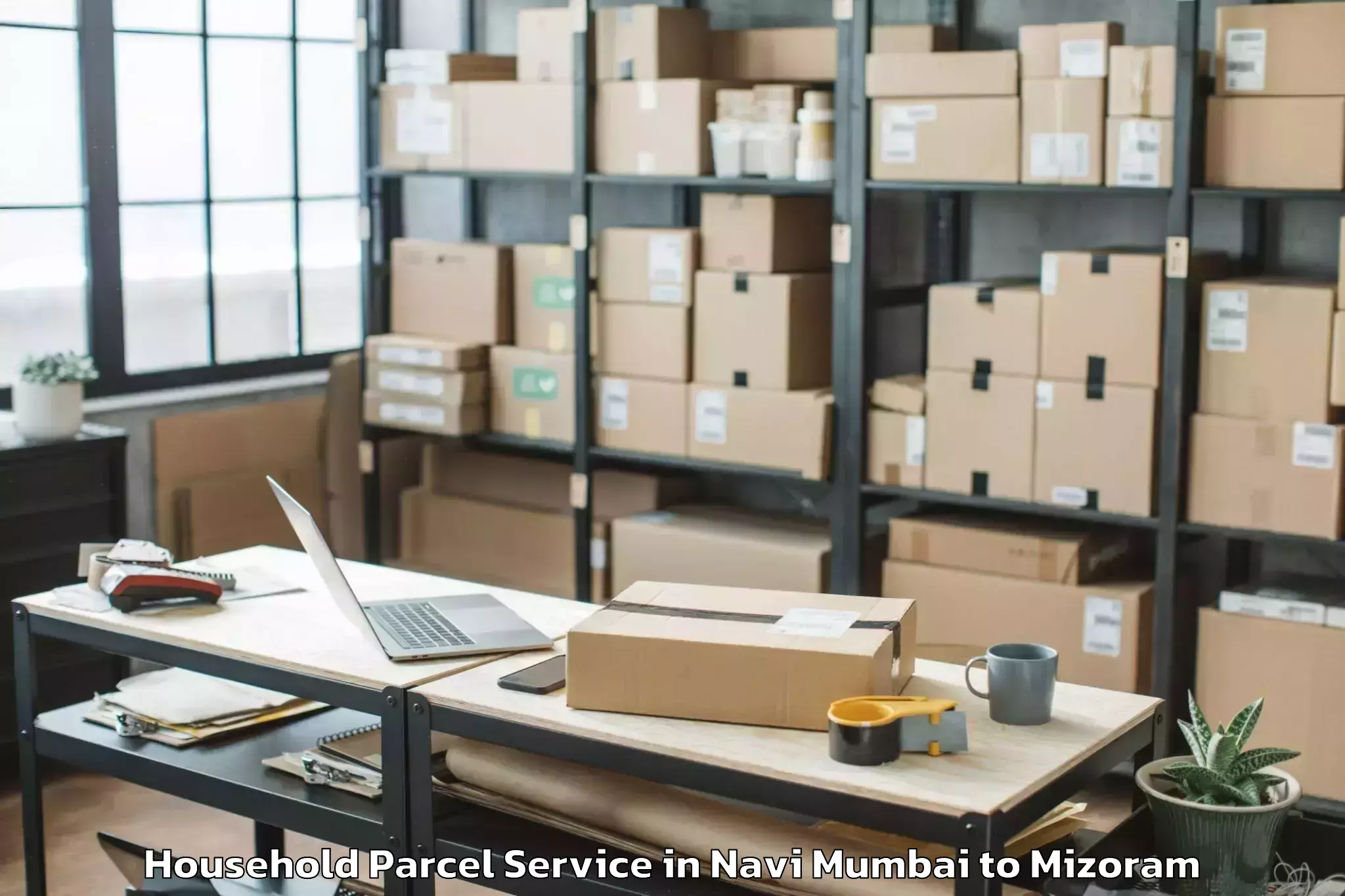 Hassle-Free Navi Mumbai to Thenzawl Household Parcel